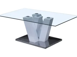 Table basse "Gaya" - 110 x 60 x 40 cm - Blanc Laqué