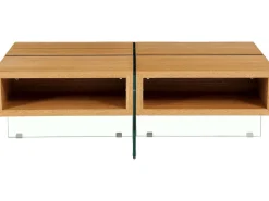 Table basse "Milano" - 120 x 60 x 40 cm - Finition chêne