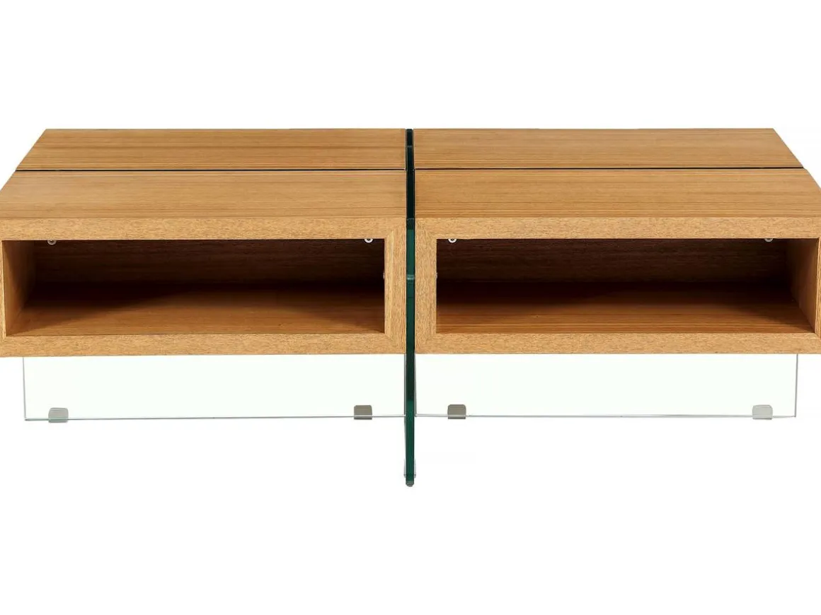 Table basse "Milano" - 120 x 60 x 40 cm - Finition chêne