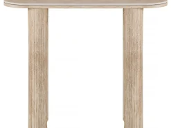 Table console travertin en céramique "Alba" - 100 x 30 x 80 cm - Marron