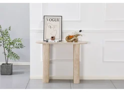 Table console travertin en céramique
