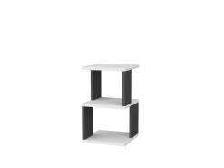 Table de chevet en bois "Carter" 29,6 x 29,6 x 49,4 cm - Blanc