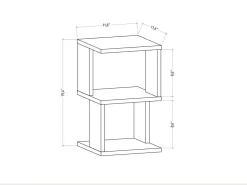 Table de chevet en bois 