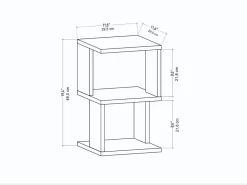 Table de chevet en bois 