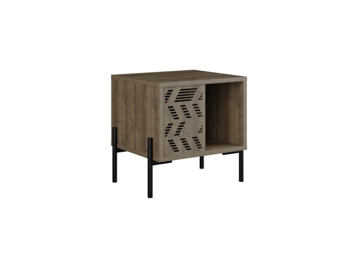 Table de chevet en bois "Dionysos" - 45 x 40 x 47 cm - Marron