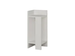 Table de chevet en bois "Elos Left" - 25 x 27 x 60 cm - Blanc