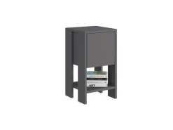 Table de chevet en bois "Ema" 30 x 30 x 55 cm - Anthracite