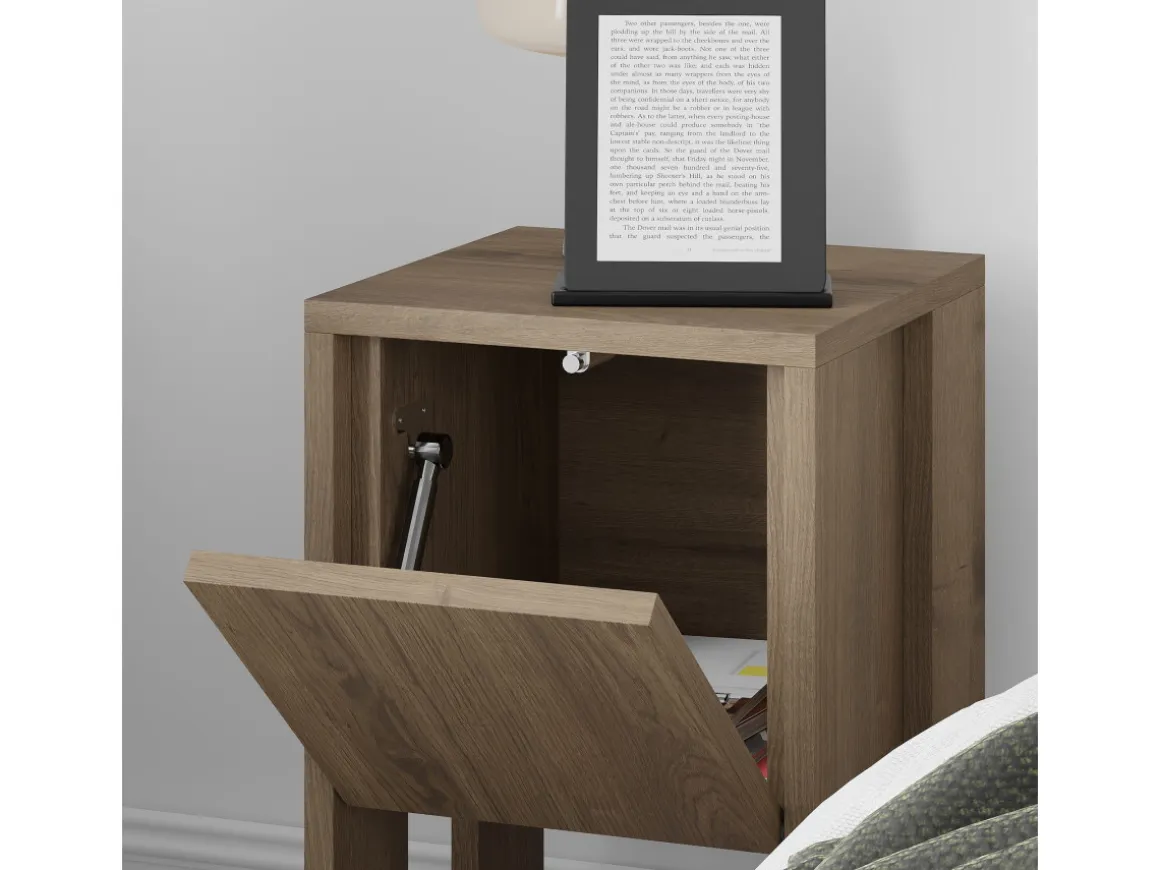 Table de chevet en bois "Ema" 30 x 30 x 55 cm - Hitit