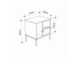 Table de chevet en bois