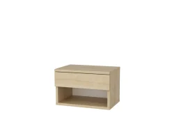 Table de chevet en bois "Jamot" - 45 x 29 x 32 cm - Beige