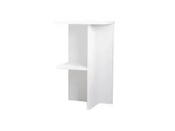 Table de chevet en bois "Leray" - 36 x 36 x 60 cm - Blanc