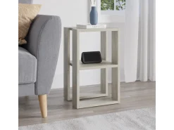 Table de chevet en bois "Lonie" 30 x 30 x 55 cm - Travertin