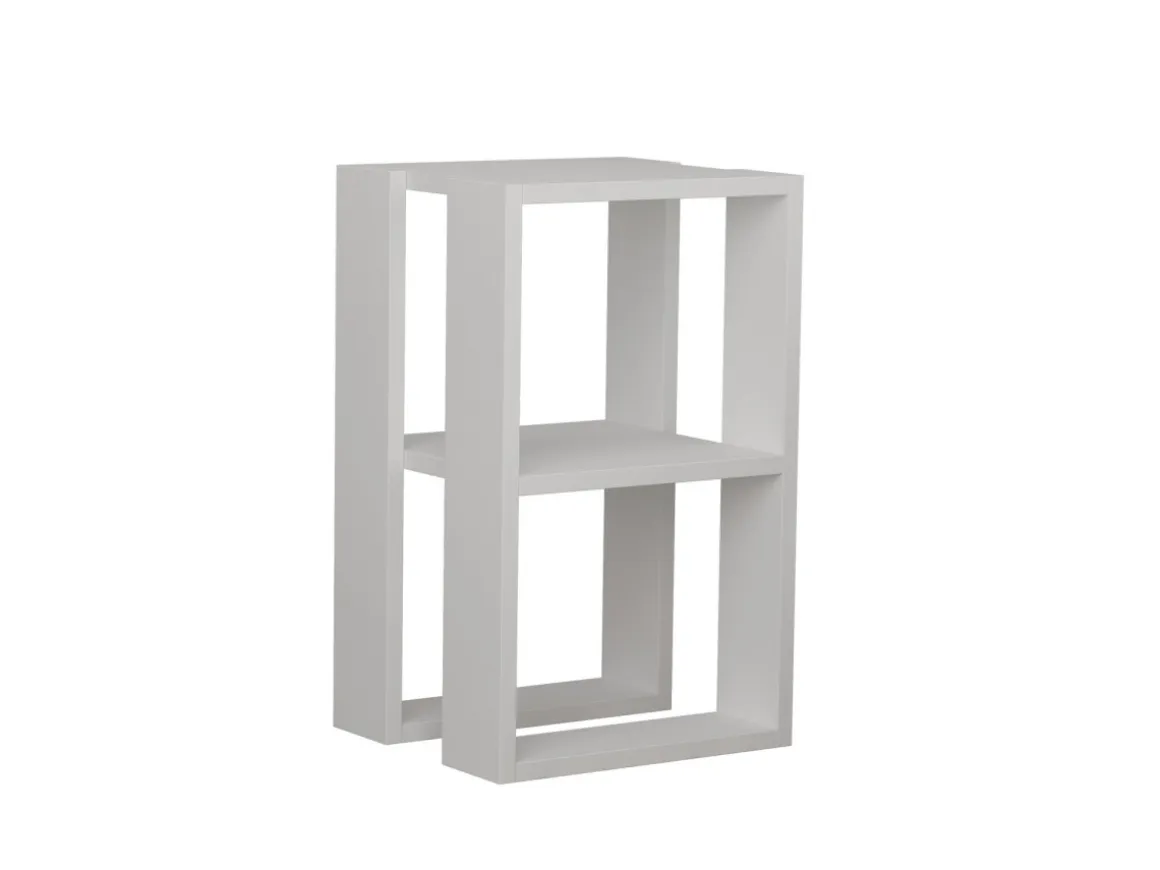 Table de chevet en bois "Lonie" 30 x 30 x 55 cm - Blanc
