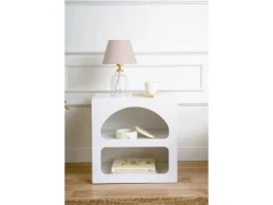 Table de chevet en bois "Lorin" 50 x 40 x 50 cm - Blanc