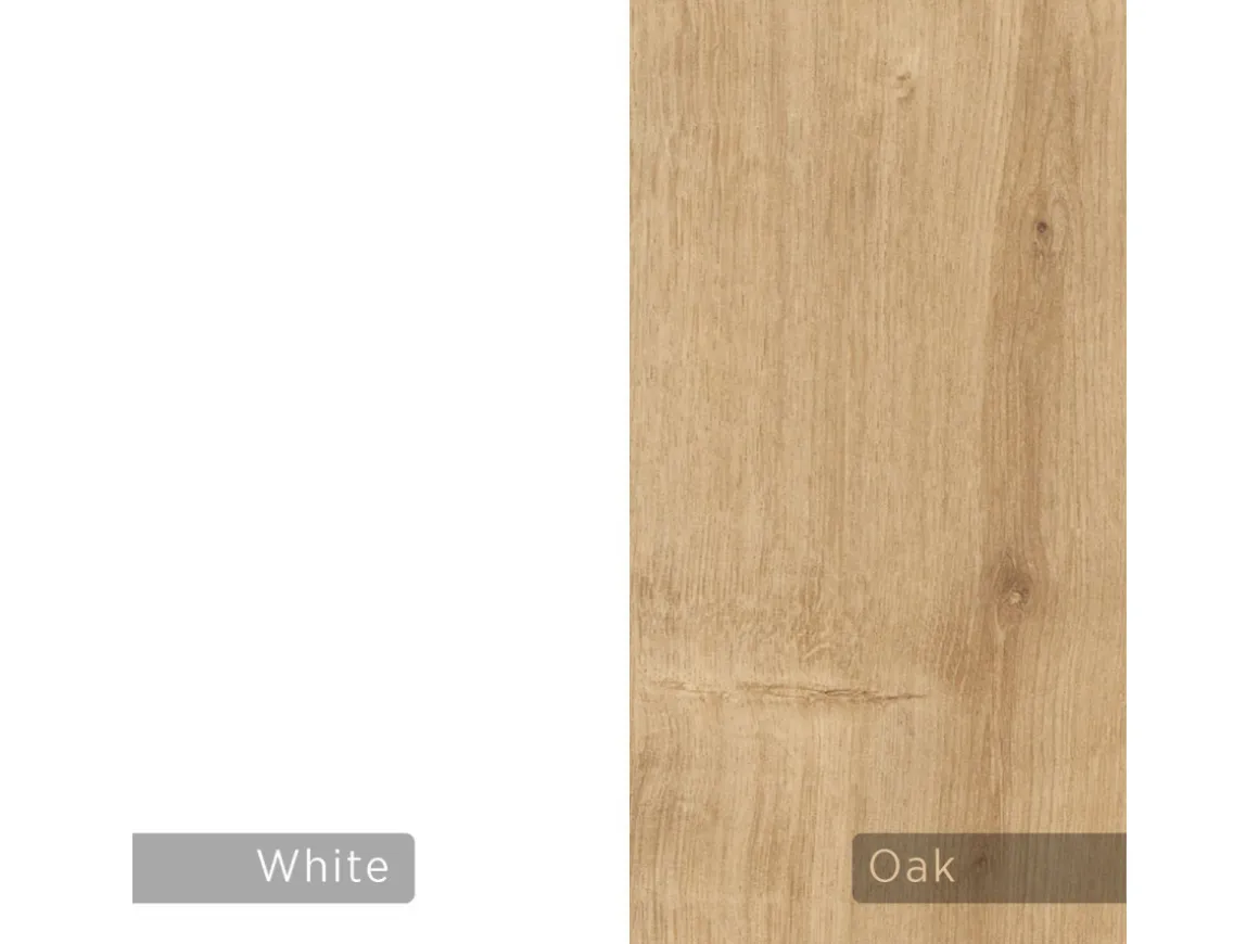 Table de chevet en bois "Onda" - 38 x 31 x 18 cm - Blanc