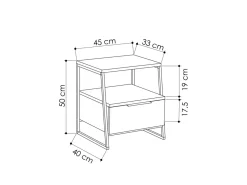 Table de chevet en bois