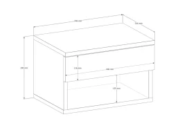 Table de chevet en bois 