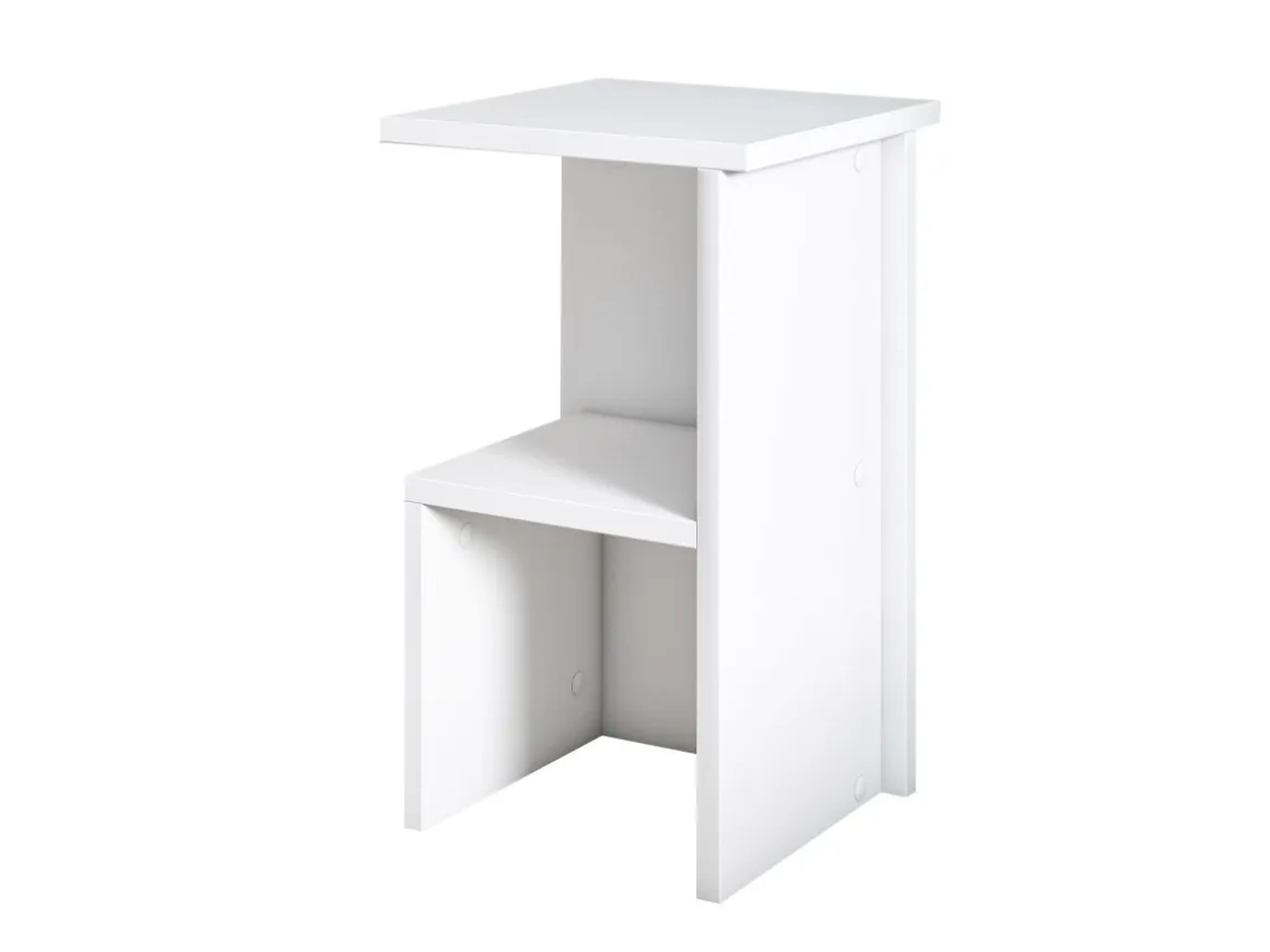 Table de chevet en bois "Roisin" - 30 x 30 x 50 cm - Blanc