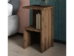 Table de chevet en bois "Roisin" - 30 x 30 x 50 cm - Marron