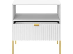 Table de chevet en bois "Tunis" - Blanche