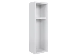 Table de chevet en bois "Turra" - 20 x 15 x 65 cm - Blanc