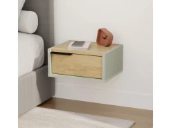 Table de chevet murale en bois 
