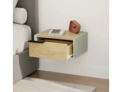 Table de chevet murale en bois 