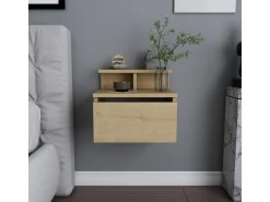 Table de chevet murale en bois