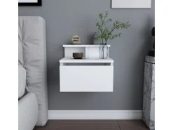 Table de chevet murale en bois