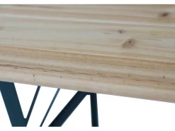 Table de jardin brasserie pliante avec 2 bancs 
