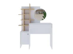 Table de maquillage en bois "Mup" 105 x 35 x 151 cm - Blanc
