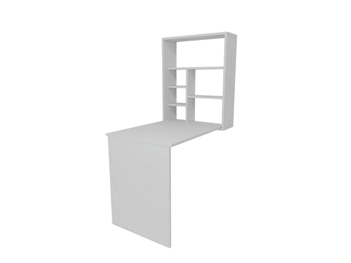 Table de maquillage en bois "Sedir" - 90 x 59 x 74 cm - Blanc