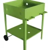 Table de rempotage métal "Laurier" - 55 x 55 x 80 cm - Vert