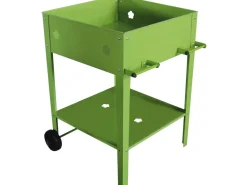 Table de rempotage métal "Laurier" - 55 x 55 x 80 cm - Vert