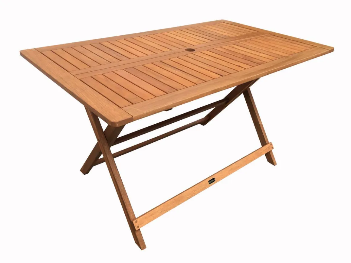 Table et chaises de jardin en bois exotique "Hongkong 4" - Maple - Marron clair