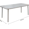 Table et chaises de jardin en métal "Bilbao" - 8 places - Taupe