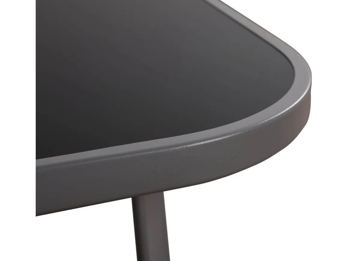 Table et chaises de jardin en textilène "cordoba + Porto" 8 personnes gris clair