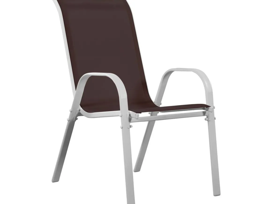 Table et chaises de jardin en textilène "Cordoba XL 180" - Phoenix - 8 places - Taupe