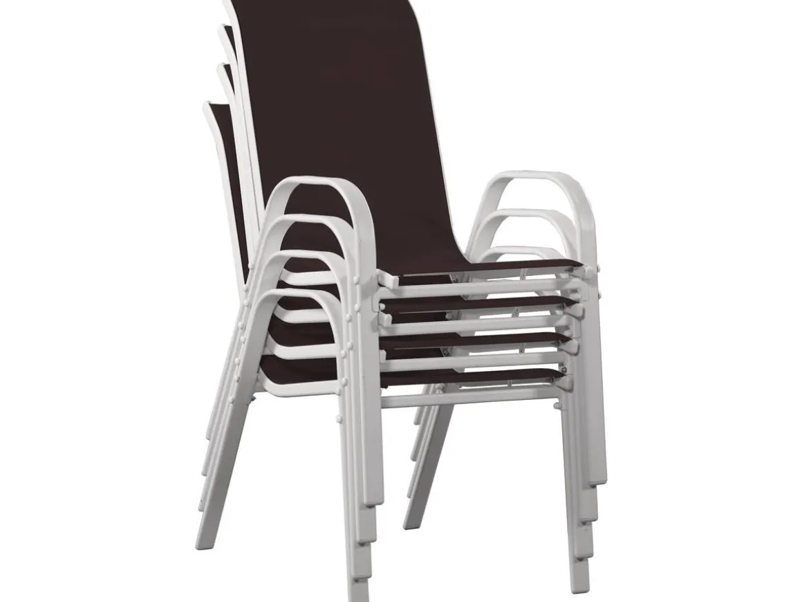 Table et chaises de jardin en textilène "Cordoba XL 180" - Phoenix - 8 places - Taupe