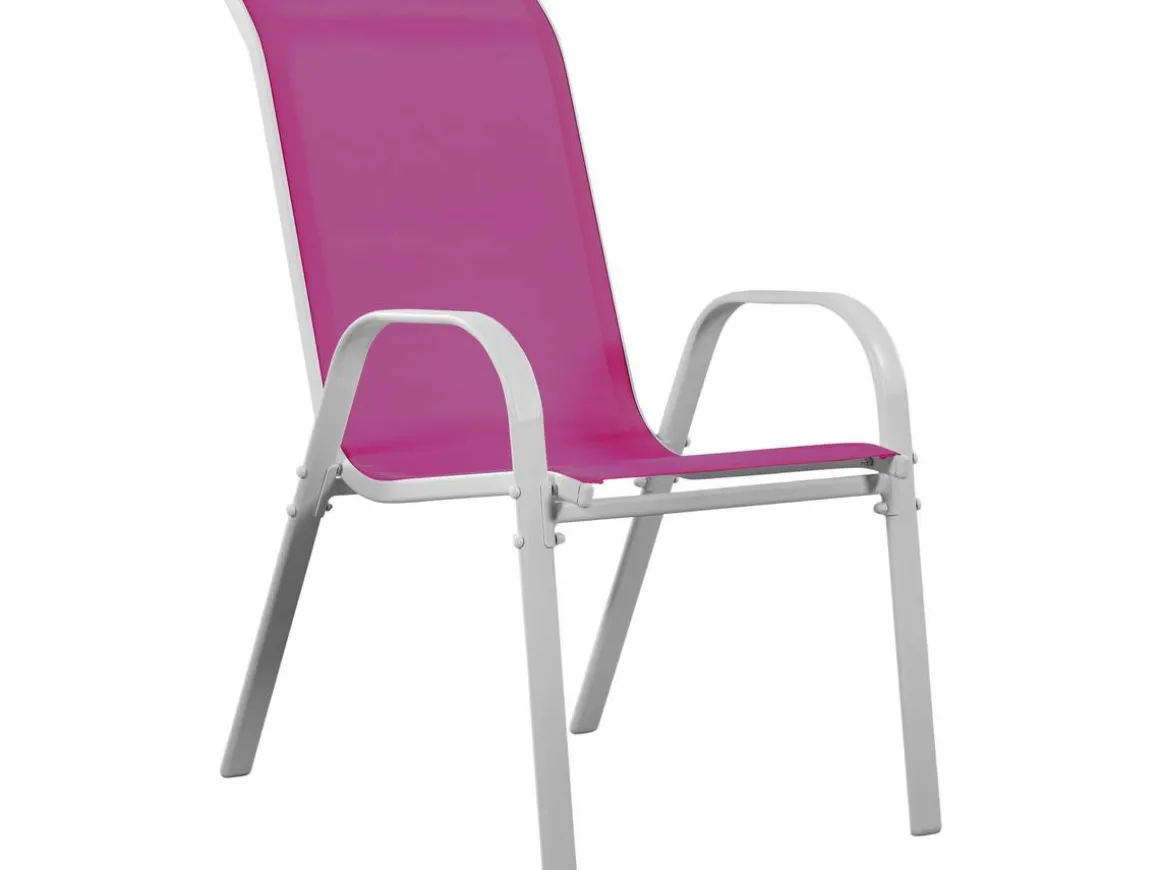 Table et chaises de jardin en textilène "Cordoba XL 180" - Phoenix - 8 places - Fuschia