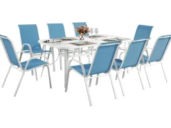 Table et chaises de jardin en textilène