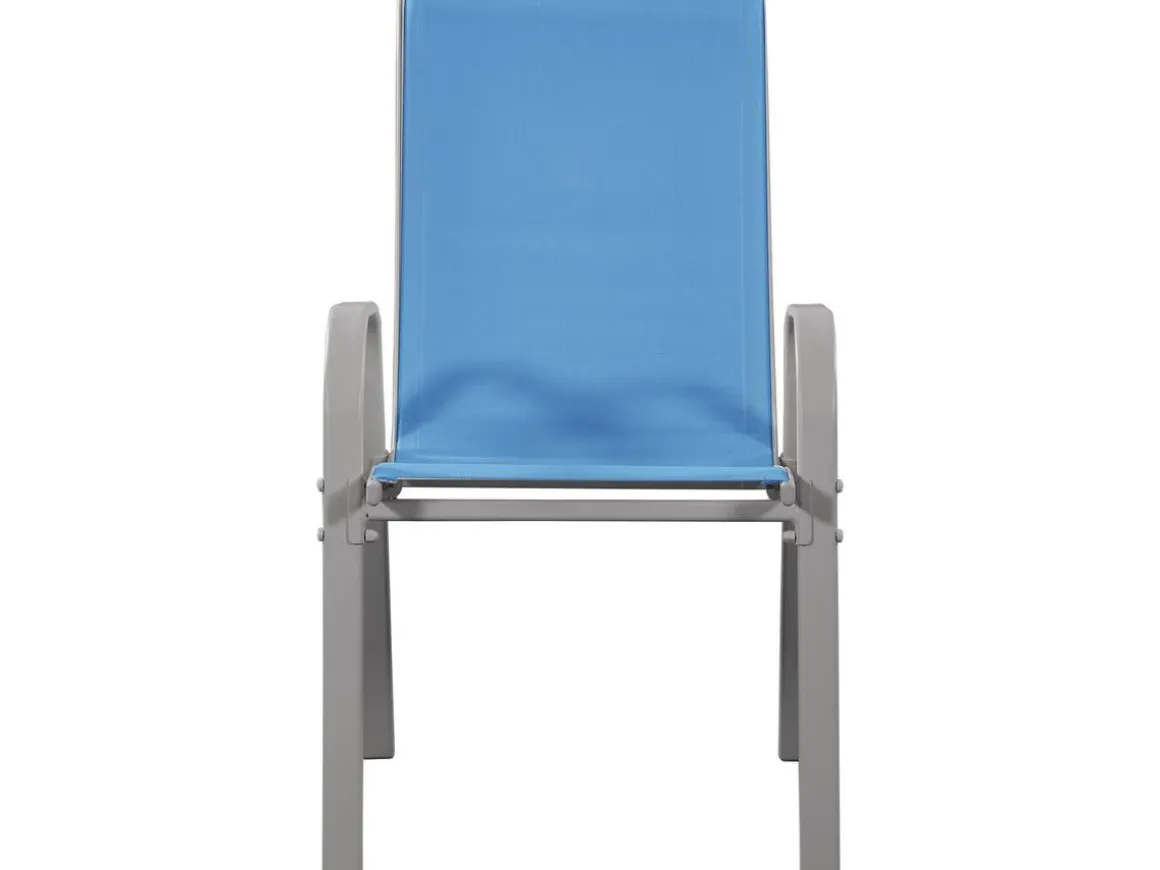 Table et chaises de jardin en textilène "Cordoba XL 180" - Phoenix - 8 places - Bleu
