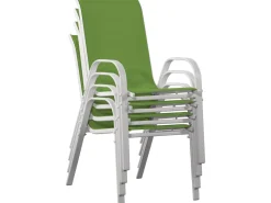 Table et chaises de jardin en textilène "Cordoba XL 180" - Phoenix - 8 places - Vert