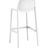 Table et chaises hautes de bistrot empilables "Vaena" - 2 places - Blanc