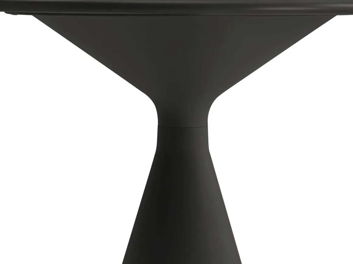 Table et chaises hautes de bistrot empilables "Vaena" - 2 places - Noir
