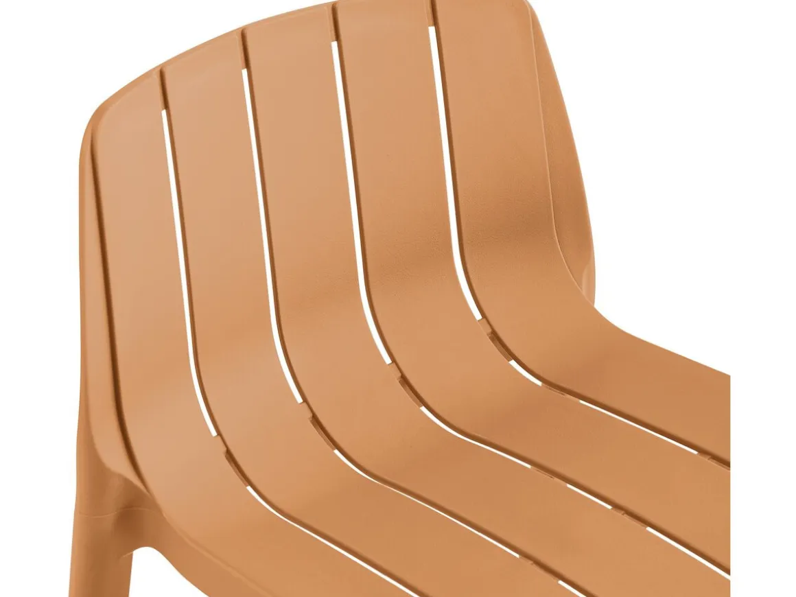 Table et chaises hautes de bistrot empilables "Vaena" - 2 places - Orange