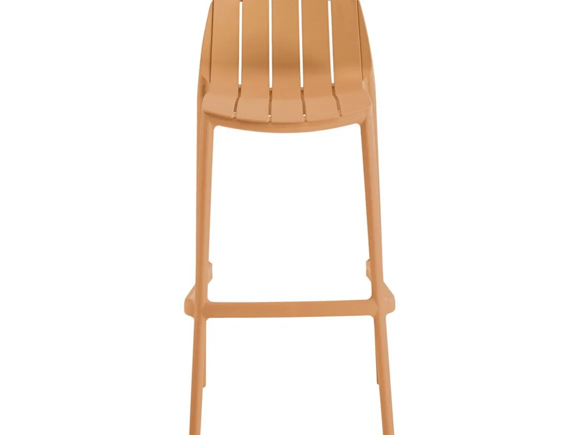 Table et chaises hautes de bistrot empilables "Vaena" - 2 places - Orange