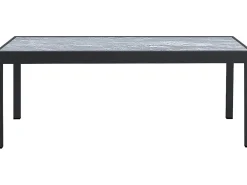 Table extensible et chaises de jardin en aluminium 