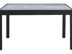Table extensible et chaises de jardin en aluminium 