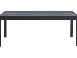Table extensible et chaises de jardin en aluminium "Lagos" - 200/320 x 105 x 76 cm - 12 chaises - Gris clair